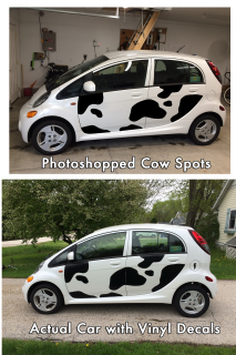 Virtual-and-real-cow-car